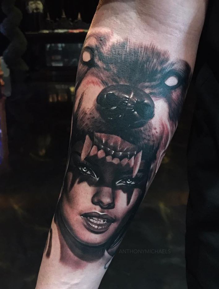 Wolf Girl Tattoo